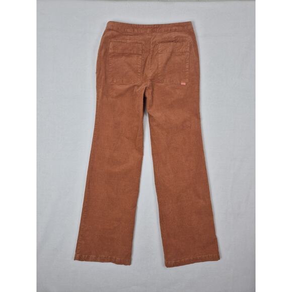 Anthropologie Maeve Corduroy Wide Leg Pants Size 4 Orange Retro Boho Festival - Picture 3 of 11